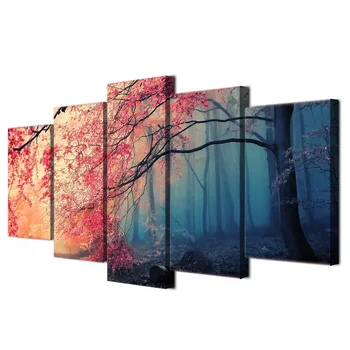 Modular Pictures For Living Room Wall Art Canvas Painting Decor 5 Pieces Red Trees Forest Landscape Poster Hd Print
Modular Pictures For Living Room Wall Art Canvas Painting Decor 5 Pieces Red Trees Forest Landscape Poster Hd Print