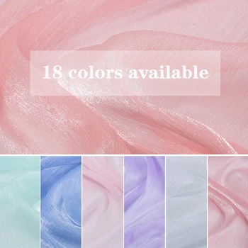 Width 150cm Solid Color Glitter Organza Fabric Tulle Gauze Mesh for Wedding Party Stage Dress DIY Handmake Decoration Fabric
Width 150cm Solid Color Glitter Organza Fabric Tulle Gauze Mesh for Wedding Party Stage Dress DIY Handmake Decoration Fabric