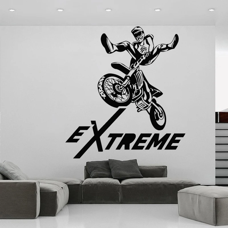 Экстремальная Наклейка на стену для мотокросса наклейка мотоциклистов декор