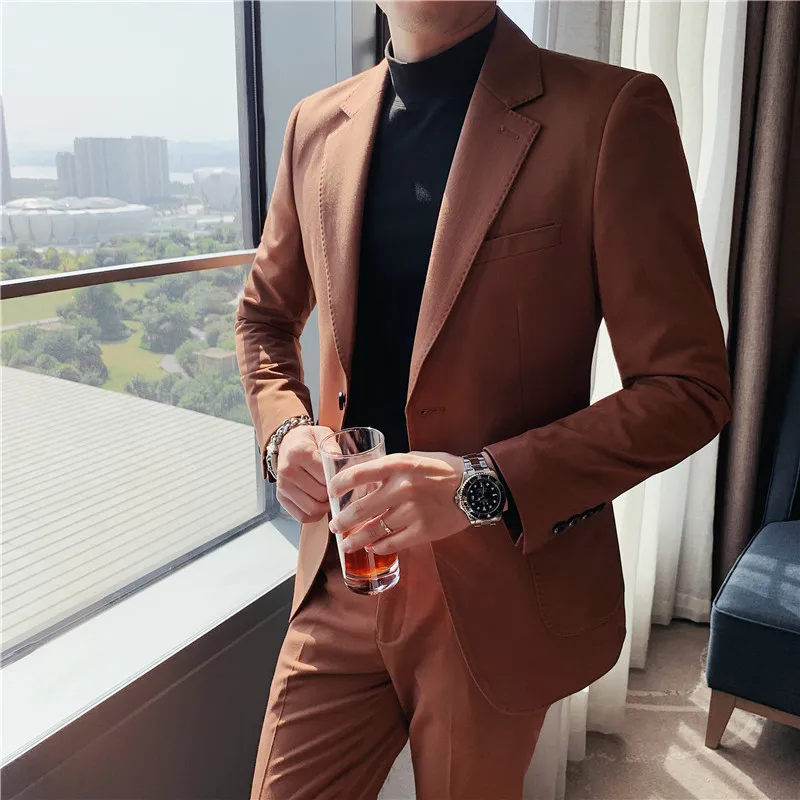 Fashion Two Buttons Back Double Splits Suit Men Clothing Simple Solid Slim Fit Business Formal Wear Wedding Dress
Fashion Two Buttons Back Double Splits Suit Men Clothing Simple Solid Slim Fit Business Formal Wear Wedding Dress