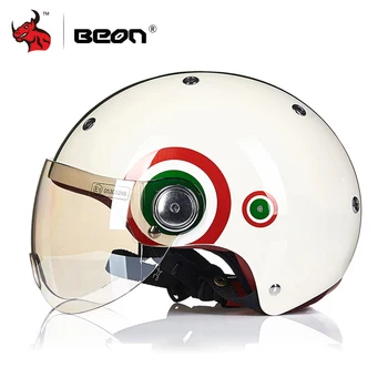BEON Motorcycle Helmet Men Women Retro Vintage Biker Scooter Half Open Face Helmet Moto Casco Capacetes Motorbike Helmet Visor 
BEON Motorcycle Helmet Men Women Retro Vintage Biker Scooter Half Open Face Helmet Moto Casco Capacetes Motorbike Helmet Visor