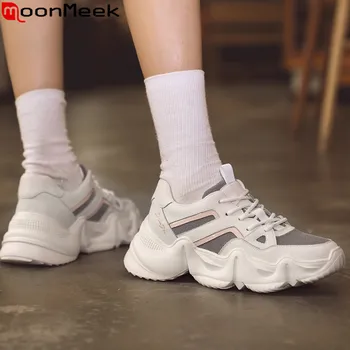 MoonMeek fashion sneakers shoes women lace up flats shoes mesh+cow leather shoes ladies flat platform shoes women flats 2020 new
MoonMeek fashion sneakers shoes women lace up flats shoes mesh+cow leather shoes ladies flat platform shoes women flats 2020 new
