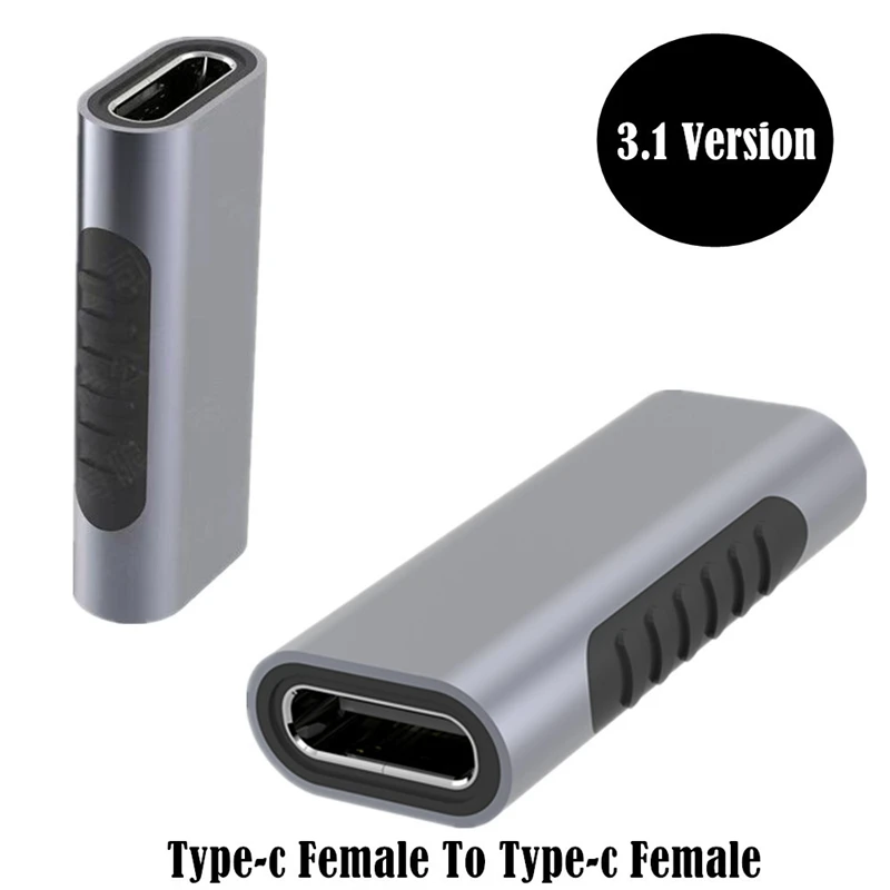 New standard version 3.1 aluminum shell USB type-C female to female extension CF / CF supports video transmission adapter
New standard version 3.1 aluminum shell USB type-C female to female extension CF / CF supports video transmission adapter
