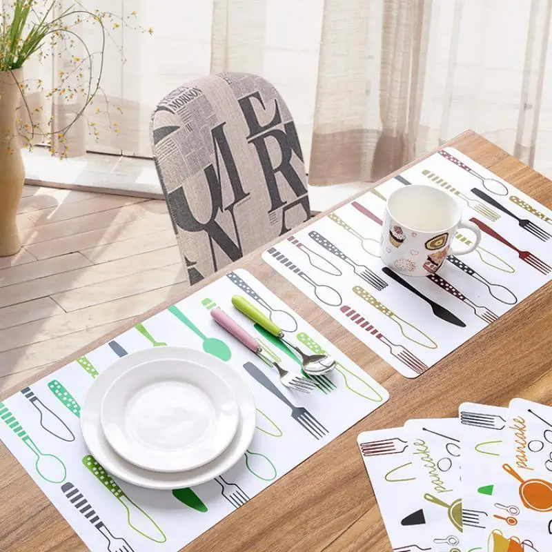 PVC For Napkins Decorative 40*28 Cm Creative Printing Mat In The Kitchen Table Simple Individual Placemats Reusable Table Towel
PVC For Napkins Decorative 40*28 Cm Creative Printing Mat In The Kitchen Table Simple Individual Placemats Reusable Table Towel