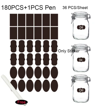DIY PVC Blackboard Sticker 180pcs/Set Waterproof Easy Writing Sticker Kitchen Tag Label Sticker Spice Jar Sticker With White Pen
DIY PVC Blackboard Sticker 180pcs/Set Waterproof Easy Writing Sticker Kitchen Tag Label Sticker Spice Jar Sticker With White Pen