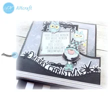 AHcraft החג שמח תחרה מתכת חיתוך מת Scrapbook נייר קרפט סכין עובש להב אגרוף שבלונות 2019 למות לחתוך(China)
