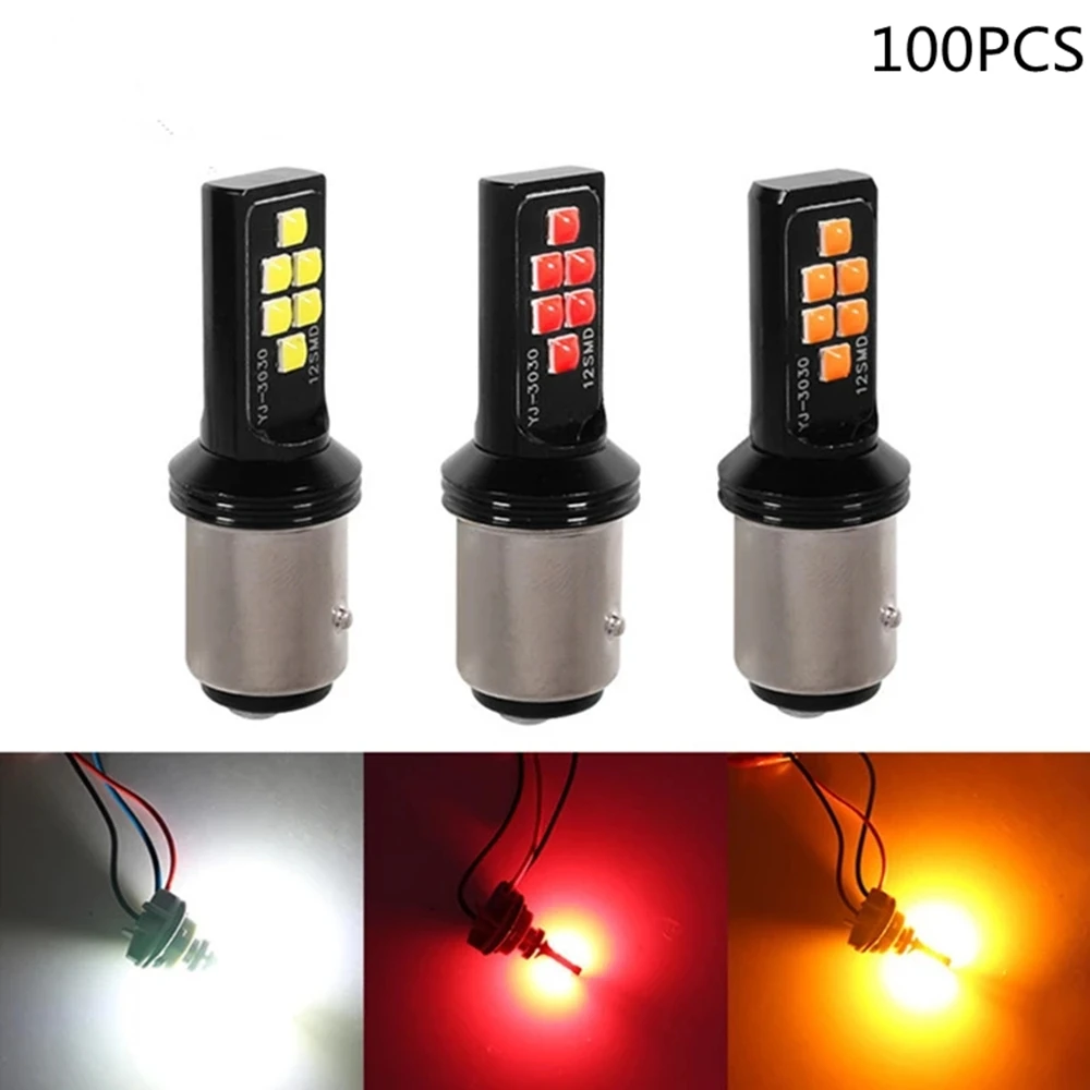 100PCS Car LED lights S25 1156 1157 Brake light 12SMD 3030 Turn signal Reverse light highlighting
100PCS Car LED lights S25 1156 1157 Brake light 12SMD 3030 Turn signal Reverse light highlighting