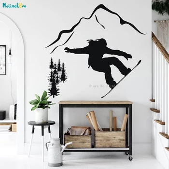 Snowboard Wall Decal Snowboarding Gifts Silhouette Winter Sport Home Decoration Bedroom Mountain Vinyl Murals YT2560
Snowboard Wall Decal Snowboarding Gifts Silhouette Winter Sport Home Decoration Bedroom Mountain Vinyl Murals YT2560