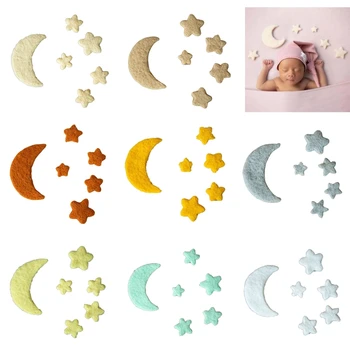 Baby Newborn Photography Props Wool Felt Mini Moon Stars Infant Photo Shooting Decorations Accessories
Baby Newborn Photography Props Wool Felt Mini Moon Stars Infant Photo Shooting Decorations Accessories