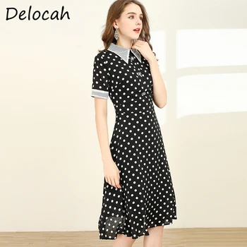 Delocah Summer Women Fashion Designer A-line Dress Gorgeous Crystal Button Dot Printed Patchwork Female Midi Dresses vestidos
Delocah Summer Women Fashion Designer A-line Dress Gorgeous Crystal Button Dot Printed Patchwork Female Midi Dresses vestidos