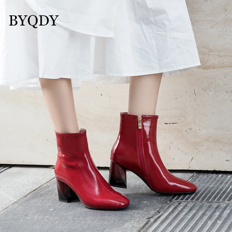BYQDY Plus Size Woman Winter Ankle Boots Square Toe Fashion PU Ladies Shoe Zip Female Boot Red Wedding Shoes Bridesmaid booties
BYQDY Plus Size Woman Winter Ankle Boots Square Toe Fashion PU Ladies Shoe Zip Female Boot Red Wedding Shoes Bridesmaid booties