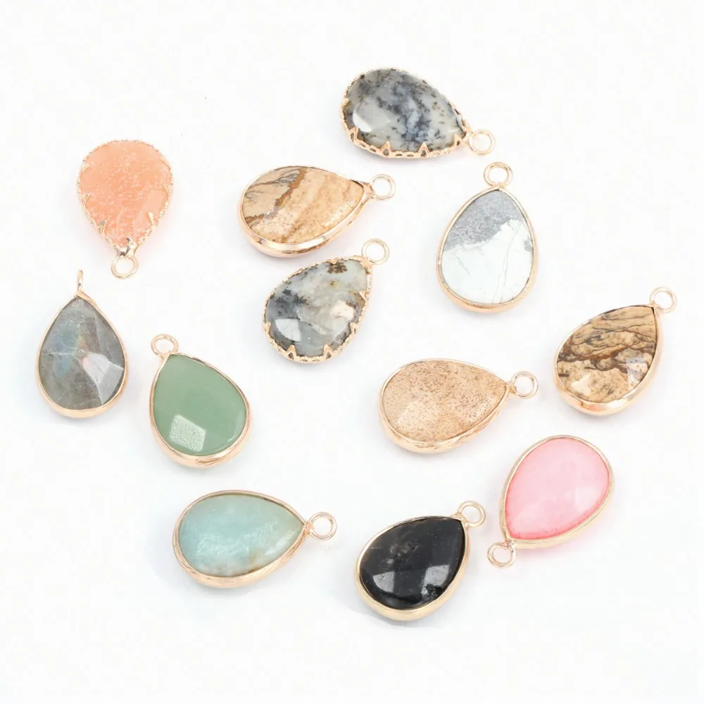 2019 New Hot Fashion Drop-shaped Natural Stone Pendant Diy Bracelet Necklace for Women Men Charm Jewelry Production14x23mm 
2019 New Hot Fashion Drop-shaped Natural Stone Pendant Diy Bracelet Necklace for Women Men Charm Jewelry Production14x23mm