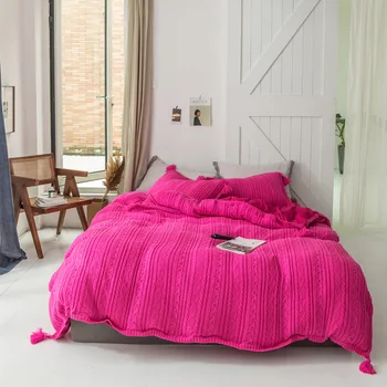 One Side Knitted and One Side Coral Fleece Sheet, Pillowcase & Duvet Cover Sets Warm Winter Bedding Set
One Side Knitted and One Side Coral Fleece Sheet, Pillowcase & Duvet Cover Sets Warm Winter Bedding Set