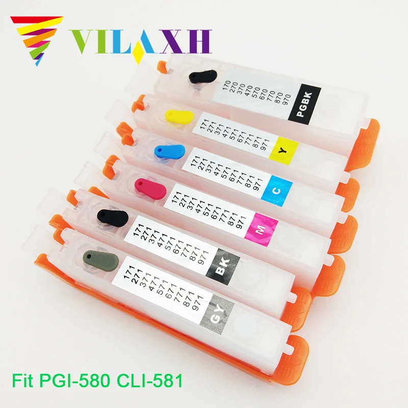 PGI580 cli581 Refillable Ink Cartridge pgi-580 cli 581 for canon TR7550 TR8550 TS6150 TS8150 TS9150 TS9155 with one time Chips
PGI580 cli581 Refillable Ink Cartridge pgi-580 cli 581 for canon TR7550 TR8550 TS6150 TS8150 TS9150 TS9155 with one time Chips