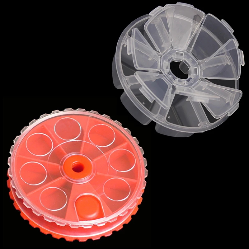 Round 7 Compartments Fishing Box Plastic Storage Pill Case 8 Grids Fishing Tackle Mini Tool Boxed For Lure Hooks Swivels Jewelry
Round 7 Compartments Fishing Box Plastic Storage Pill Case 8 Grids Fishing Tackle Mini Tool Boxed For Lure Hooks Swivels Jewelry