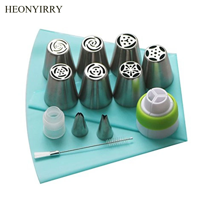13PCS Pastry Nozzles And Coupler Icing Piping Tips Sets Stainless Steel Rose Cream Bakeware Cupcake Cake Decorating
13PCS Pastry Nozzles And Coupler Icing Piping Tips Sets Stainless Steel Rose Cream Bakeware Cupcake Cake Decorating