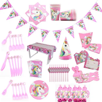 Pink Unicorn Theme Birthday Party Decorations Kids Disposable Tableware Set Napkins Plate Gift Bag Party Supplies Baby Shower
Pink Unicorn Theme Birthday Party Decorations Kids Disposable Tableware Set Napkins Plate Gift Bag Party Supplies Baby Shower