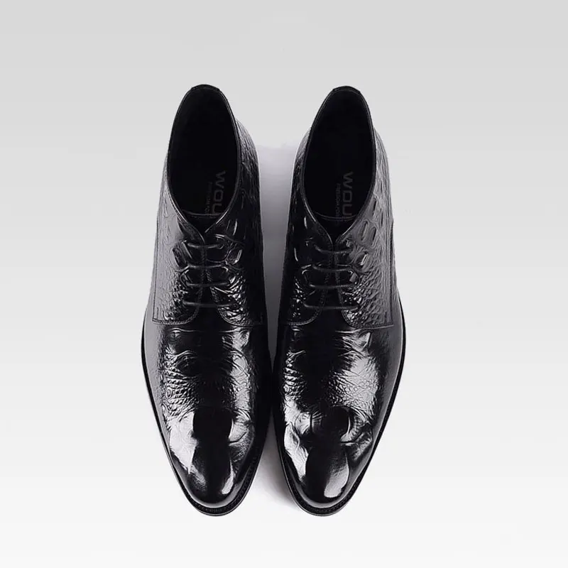 2019 Genuine Leather Cow Mens Alligator Skin Boots Fall Men's Lace Up Boots Shoes High Top Ankle Short Dress Boots Men Hot
2019 Genuine Leather Cow Mens Alligator Skin Boots Fall Men's Lace Up Boots Shoes High Top Ankle Short Dress Boots Men Hot