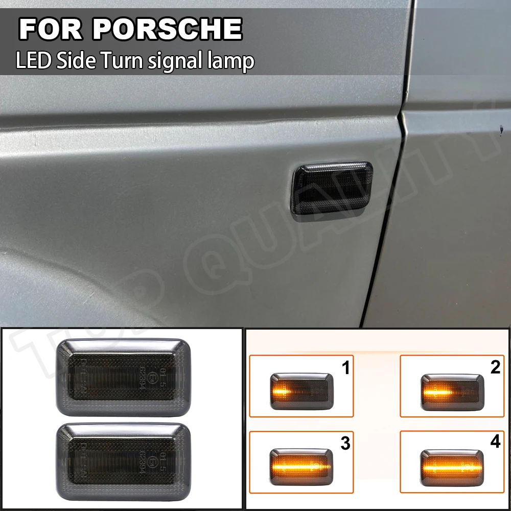 2X Smoked Dynamic LED Side Turn Signal Marker Light Arrow Blinker For Porsche 911 Carrera 924/924S 944 959 968 Coupe/Convertible
2X Smoked Dynamic LED Side Turn Signal Marker Light Arrow Blinker For Porsche 911 Carrera 924/924S 944 959 968 Coupe/Convertible