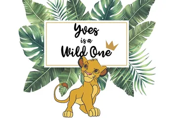 Customize Wild One Birthday Backdrop Jungle lion Party Photo Background Safari Tropical Leaves Backdrops Decorations 
Customize Wild One Birthday Backdrop Jungle lion Party Photo Background Safari Tropical Leaves Backdrops Decorations