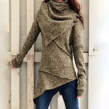 Knitwear Turtleneck Sweaters Women Autumn Winter Long Sleeve Jumpers Fashion Irregular Cut Casual Slim Pullover
Knitwear Turtleneck Sweaters Women Autumn Winter Long Sleeve Jumpers Fashion Irregular Cut Casual Slim Pullover