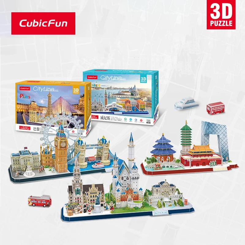 CubicFun 3D Puzzle Paper Kids 8+ Years World Famous City Building Model Urban Landscape DIY Education Creative Jigsaw Toy Gifts
CubicFun 3D Puzzle Paper Kids 8+ Years World Famous City Building Model Urban Landscape DIY Education Creative Jigsaw Toy Gifts