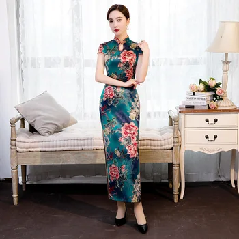 Green Oriental Design Print Women Plus Size 3XL 4XL Cheongsam Elegant High Split Chinese Evening Dress Retro Stage Show Qipao
Green Oriental Design Print Women Plus Size 3XL 4XL Cheongsam Elegant High Split Chinese Evening Dress Retro Stage Show Qipao