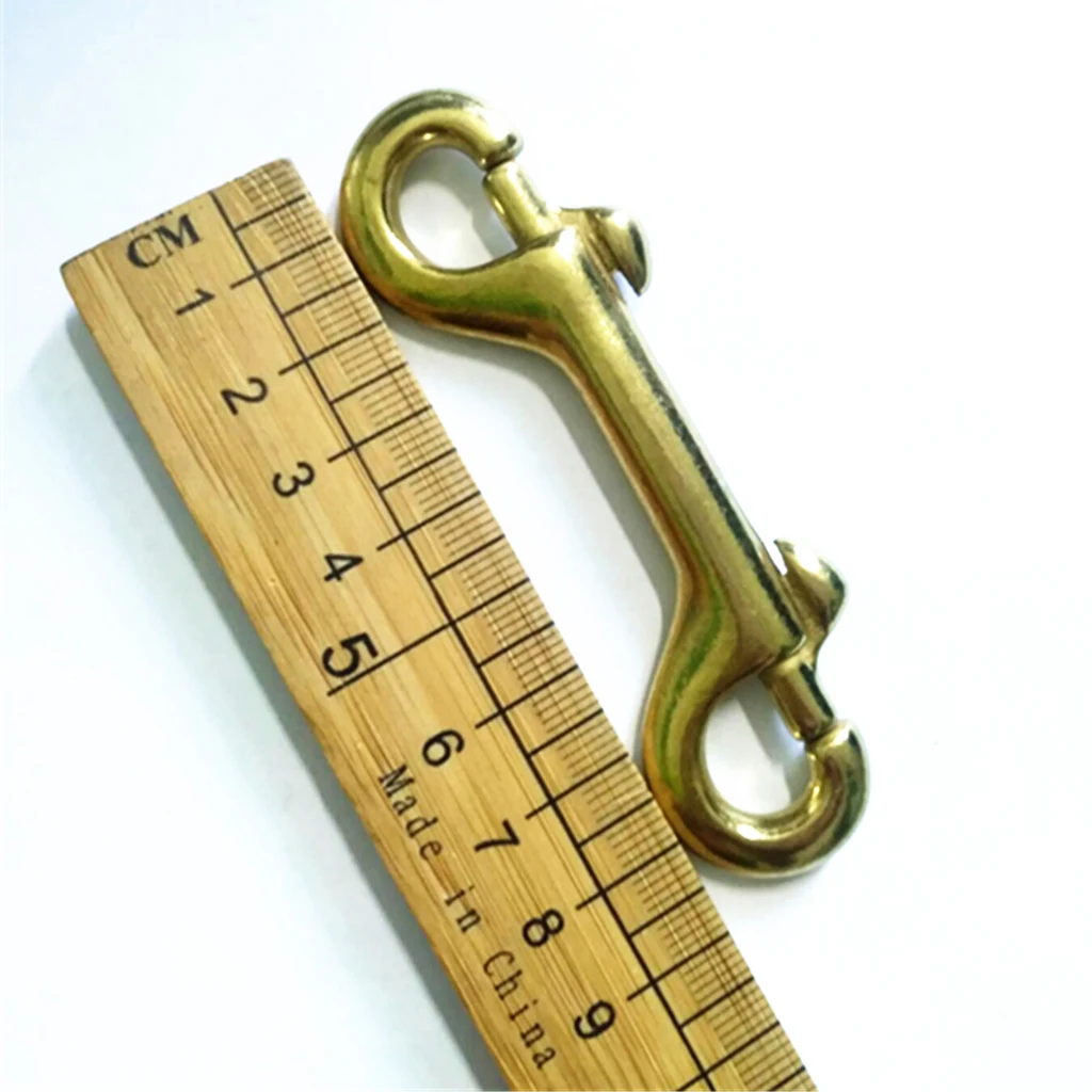 Scuba Diving Brass Double Ended Snap Bolt Hook Key Chain Ring Holder 3.5 Scuba Diving Brass Double Ended Snap Bolt Hook Key Chain Ring Holder 3.5