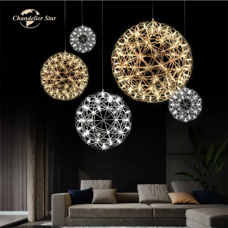 Nordic Firework Stainless Steel Chandeliers Lights for Living Room Bedroom Staircase Restaurant Dandelion Ball Spark LED Lamp
Nordic Firework Stainless Steel Chandeliers Lights for Living Room Bedroom Staircase Restaurant Dandelion Ball Spark LED Lamp