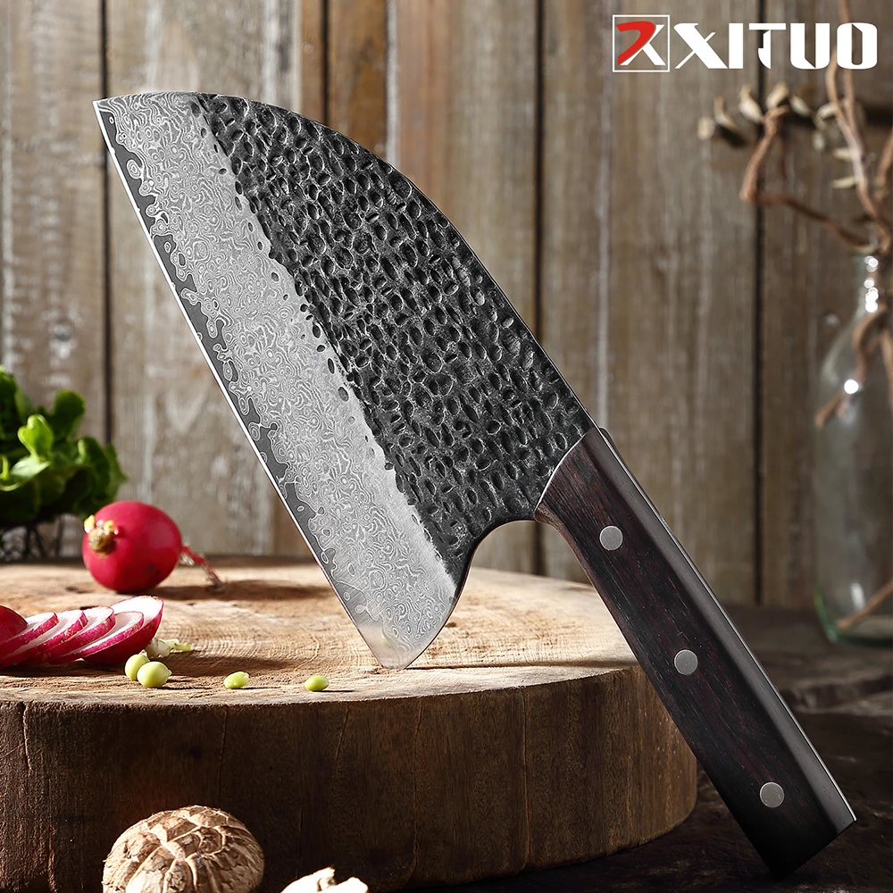 XITUO Sharp Kitchen Cooking Slaughter Knife 8 Inch Meat Cleaver Boning Butcher Knife Handmade Forged Hunting Knife For Camping
XITUO Sharp Kitchen Cooking Slaughter Knife 8 Inch Meat Cleaver Boning Butcher Knife Handmade Forged Hunting Knife For Camping