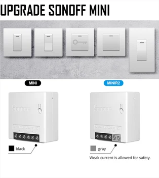 upgrade SONOFF MINI boxes DIY Mini switch MINIR2 Two Way Smart Switch work with alexa Support External such as SPDT/NC/NO switch
upgrade SONOFF MINI boxes DIY Mini switch MINIR2 Two Way Smart Switch work with alexa Support External such as SPDT/NC/NO switch