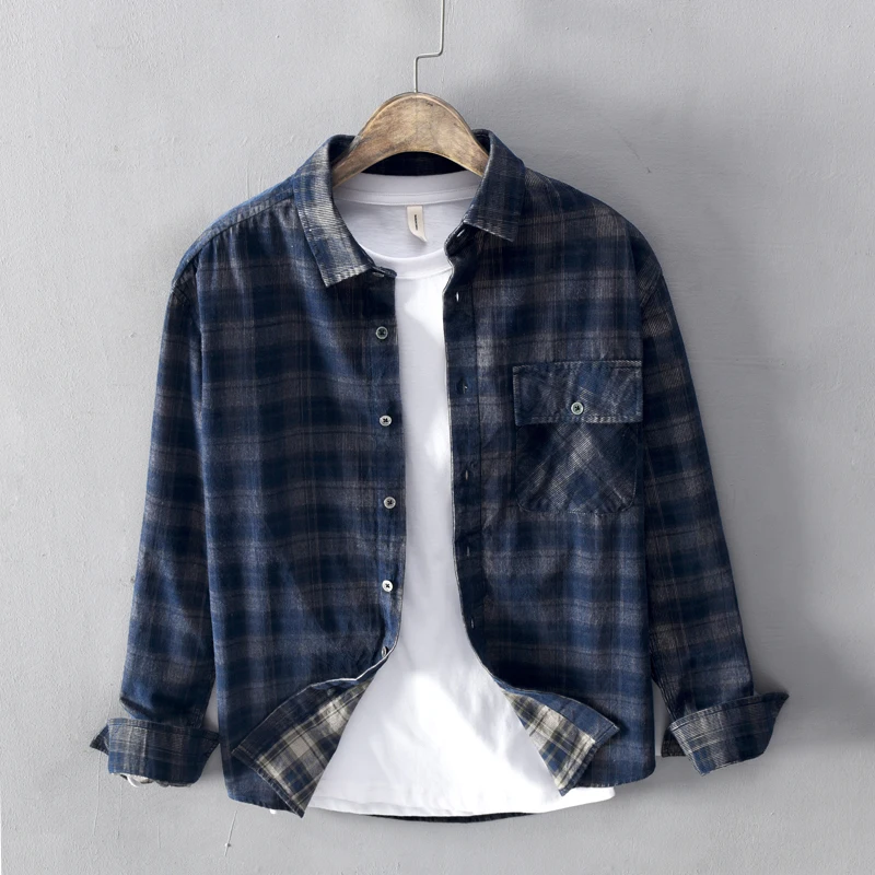 Autumn Winter Newly Fashion Men Shirts High Quality Japanese Vintage Designer Casual Plaid Corduroy Shirt Man Clothing Camisas
Autumn Winter Newly Fashion Men Shirts High Quality Japanese Vintage Designer Casual Plaid Corduroy Shirt Man Clothing Camisas
