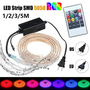 RGB LED Strip Light 1/2/3/5M IP67 Waterproof SMD5050 60leds/m for Indoor Outdoor Decoration with controller AC220V led strip
RGB LED Strip Light 1/2/3/5M IP67 Waterproof SMD5050 60leds/m for Indoor Outdoor Decoration with controller AC220V led strip