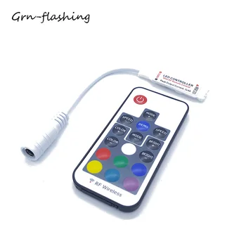 DC 5V-24V Mini Colorful 17 Keys RGB LED Controller With RF Wireless Remote Control Practical For 3528 5050 RGB LED Light Strip
DC 5V-24V Mini Colorful 17 Keys RGB LED Controller With RF Wireless Remote Control Practical For 3528 5050 RGB LED Light Strip