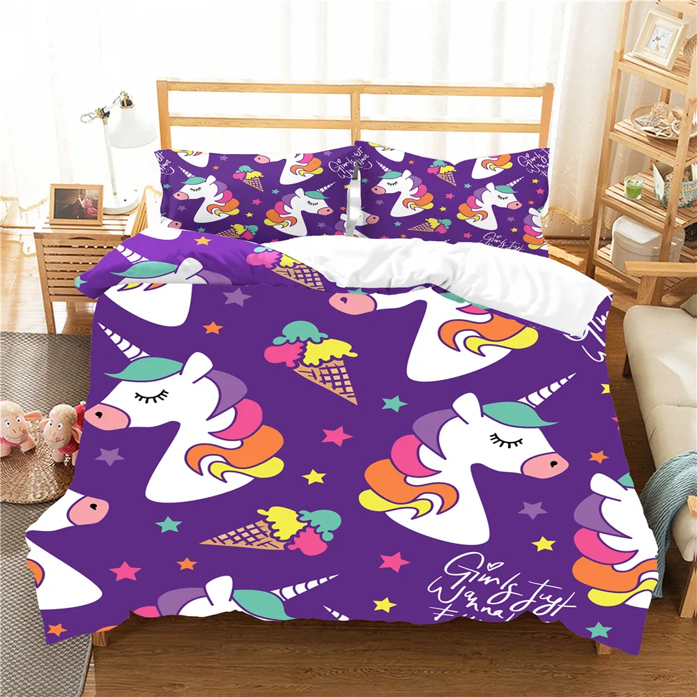 Bed Linen Soft Material Unicorn Printed Cartoon Duvet Cover Set Home Textiles Bed Linens with Pillowcase Bedroom Clothes
Bed Linen Soft Material Unicorn Printed Cartoon Duvet Cover Set Home Textiles Bed Linens with Pillowcase Bedroom Clothes