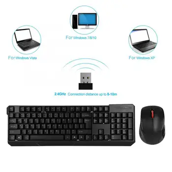 Wireless Keyboard Mouse Set 2.4GHZ Wireless Long Standby Nano Mini Receiver Keyboard and Mouse Set for Windows
Wireless Keyboard Mouse Set 2.4GHZ Wireless Long Standby Nano Mini Receiver Keyboard and Mouse Set for Windows