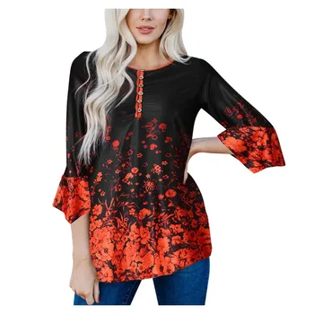 Women Vintage Floral Print Blouse New Plus Size Button Half Sleeve Loose Tunics Футболки Spring Summer Fashion Casual Shirt YL5
Women Vintage Floral Print Blouse New Plus Size Button Half Sleeve Loose Tunics Футболки Spring Summer Fashion Casual Shirt YL5