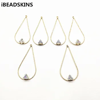 New arrival!46x22mm 30pcs plating Real gold True Zircon Drop charm/Connectors for Necklace,Earrings parts,hand Made Jewelry DIY
New arrival!46x22mm 30pcs plating Real gold True Zircon Drop charm/Connectors for Necklace,Earrings parts,hand Made Jewelry DIY