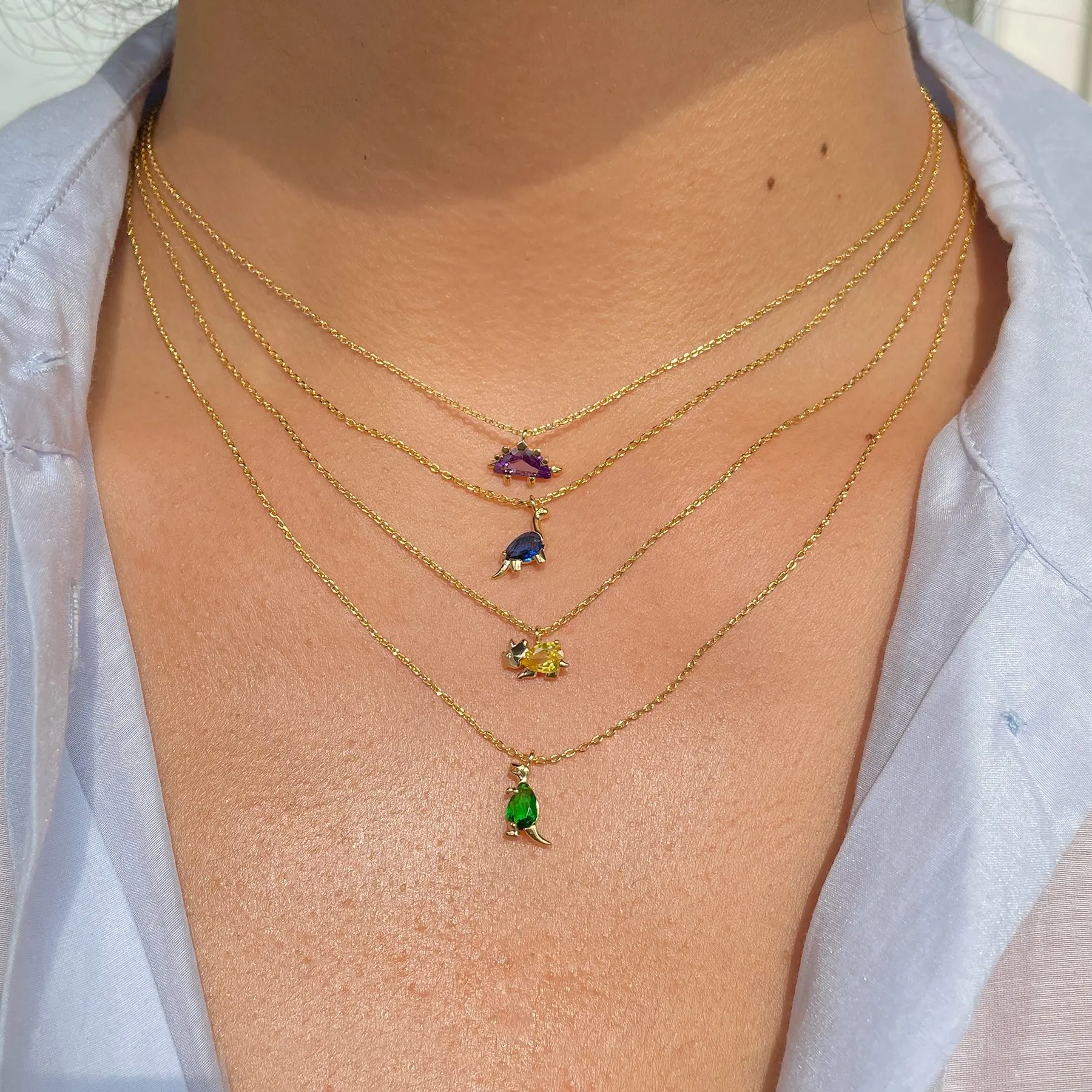 New ins Creative Colorful Zircon Dinosaur Animal Necklace Cute Dinosaur Zircon Pendant Necklaces For Women Girls Fashion Jewelry
New ins Creative Colorful Zircon Dinosaur Animal Necklace Cute Dinosaur Zircon Pendant Necklaces For Women Girls Fashion Jewelry