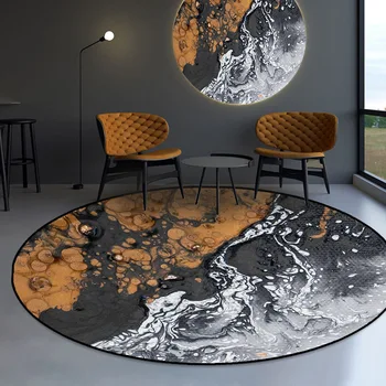 Cilected Round Oil Painting Carpet Nordic Bedroom Living Room Coffee Table Chair Cushion Party Theme Decoration Bath Rug 120CM 
Cilected Round Oil Painting Carpet Nordic Bedroom Living Room Coffee Table Chair Cushion Party Theme Decoration Bath Rug 120CM
