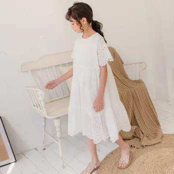 New Year Spring Summer White Dress For Size 10 11 12 13 14 Girls Hollow Out Lacy Princess Dress Girl Costume Fairy 
New Year Spring Summer White Dress For Size 10 11 12 13 14 Girls Hollow Out Lacy Princess Dress Girl Costume Fairy