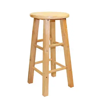 Solid wood bar stool bar high chair home dining round stool wood color ladder stool bar stool retro front bar chair 
Solid wood bar stool bar high chair home dining round stool wood color ladder stool bar stool retro front bar chair