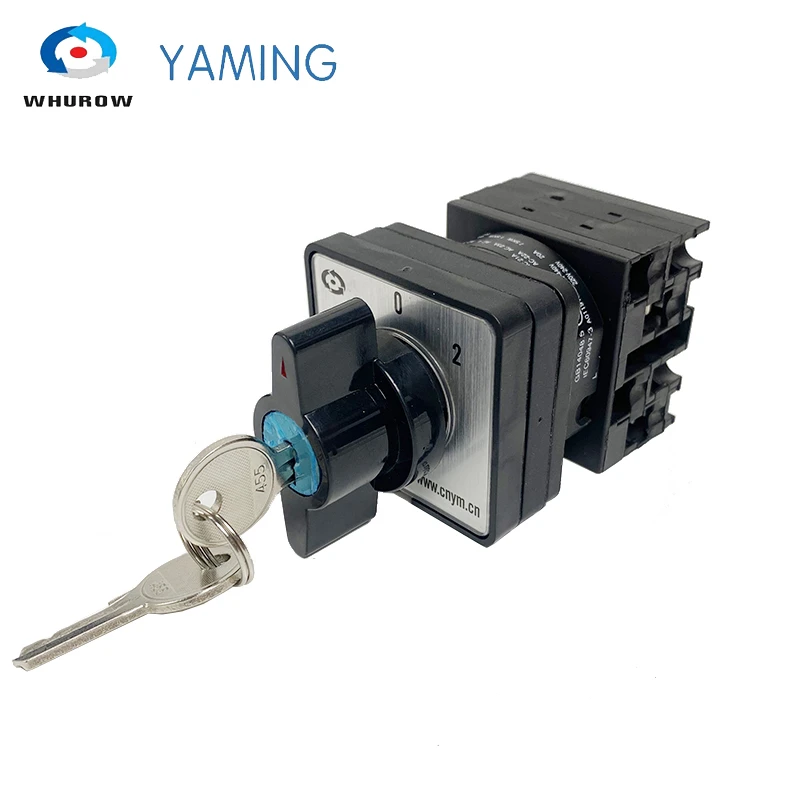 Rotary Changeover Cam Switch 3 Position With Key 2 Poles 690V 20A Selector Control Circuit Dual Power YMW42S-20/2
Rotary Changeover Cam Switch 3 Position With Key 2 Poles 690V 20A Selector Control Circuit Dual Power YMW42S-20/2