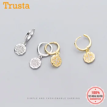 Trustdavis Authentic 100% 925 Sterling Silver Geometric Irregular Round CZ Hoop Earrings For Women Fashion Earings Jewelry DA740
Trustdavis Authentic 100% 925 Sterling Silver Geometric Irregular Round CZ Hoop Earrings For Women Fashion Earings Jewelry DA740