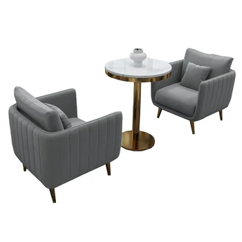 Nordic negotiating table and chair combination light luxury marble dining table hotel customer sales office round table casual c
Nordic negotiating table and chair combination light luxury marble dining table hotel customer sales office round table casual c
