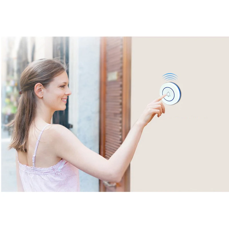 Wireless 433Mhz Doorbell Contact Button Home Security Welcome Smart Chimes Door Bell Alarm LED Light
Wireless 433Mhz Doorbell Contact Button Home Security Welcome Smart Chimes Door Bell Alarm LED Light