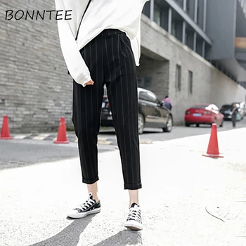 Women Pants Striped Pockets Loose Thin Summer Korean Harem Trousers Harajuku Womens Elastic Waist Casual New Style Fashion Daily
Women Pants Striped Pockets Loose Thin Summer Korean Harem Trousers Harajuku Womens Elastic Waist Casual New Style Fashion Daily