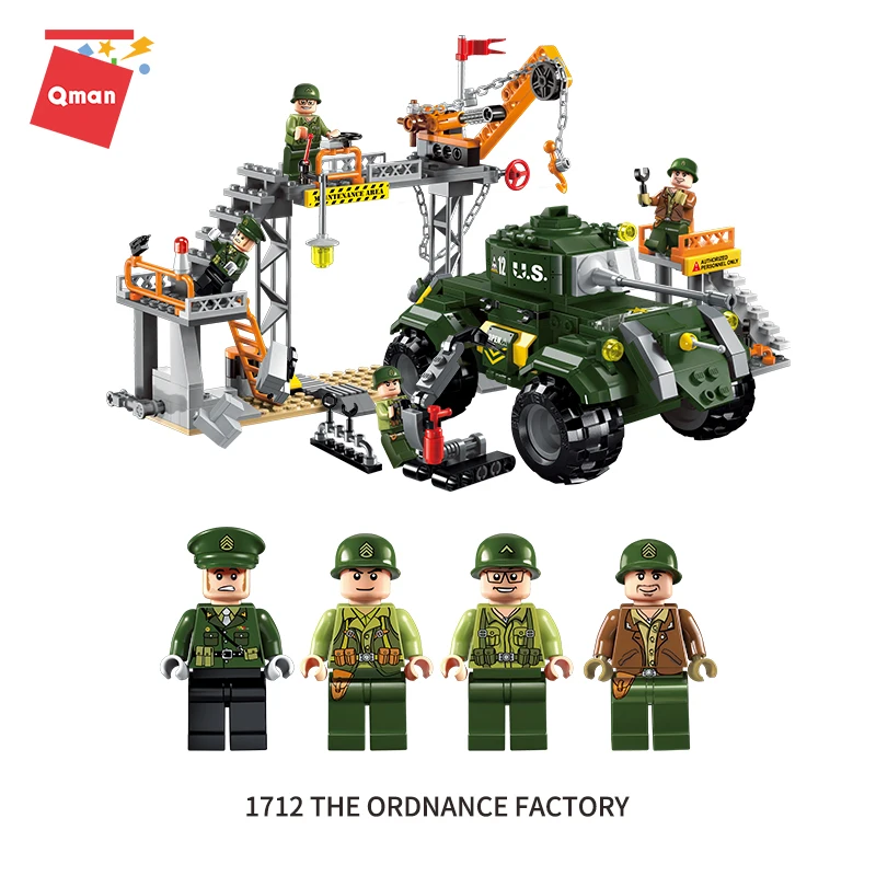 QMAN Military combat vehicle bricks Armed maintenance centre building blocks set scout car model educational toys for children
QMAN Military combat vehicle bricks Armed maintenance centre building blocks set scout car model educational toys for children
