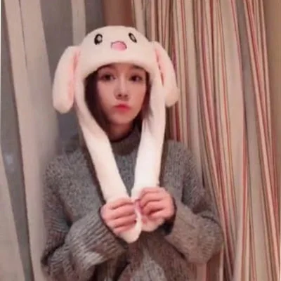 

Douyin Celebrity Style a Pinch Rabbit Eared Moving Hat Online Celebrity Air Bag Cap Multi--Online Celebrity Douyin Cap