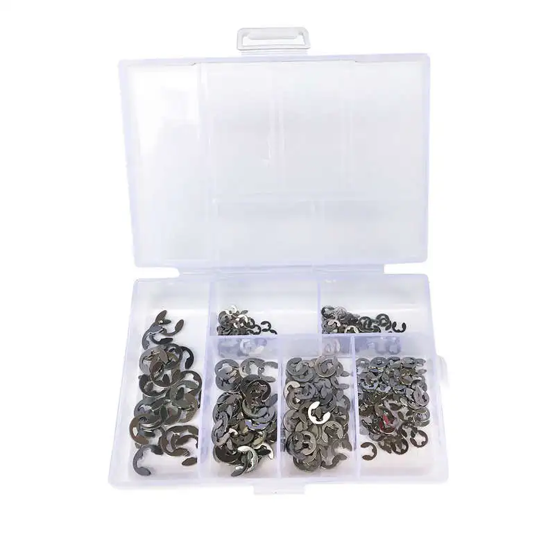 300Pcs Stainless Steel E Clip Circlip Retaining Ring Washer Assortment Kits 
300Pcs Stainless Steel E Clip Circlip Retaining Ring Washer Assortment Kits